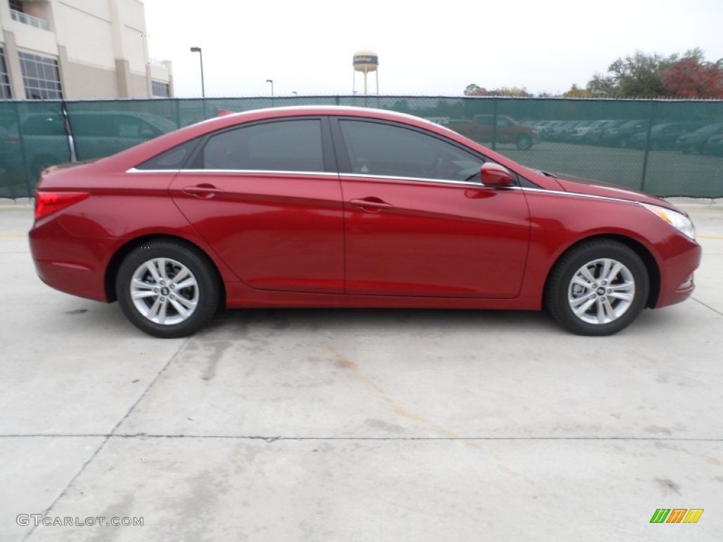 2012 Sonata GLS - Sparkling Ruby Red / Camel photo #2