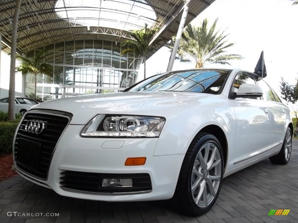 Ibis White 2009 Audi A6 3.0T quattro Sedan Exterior Photo #57514442