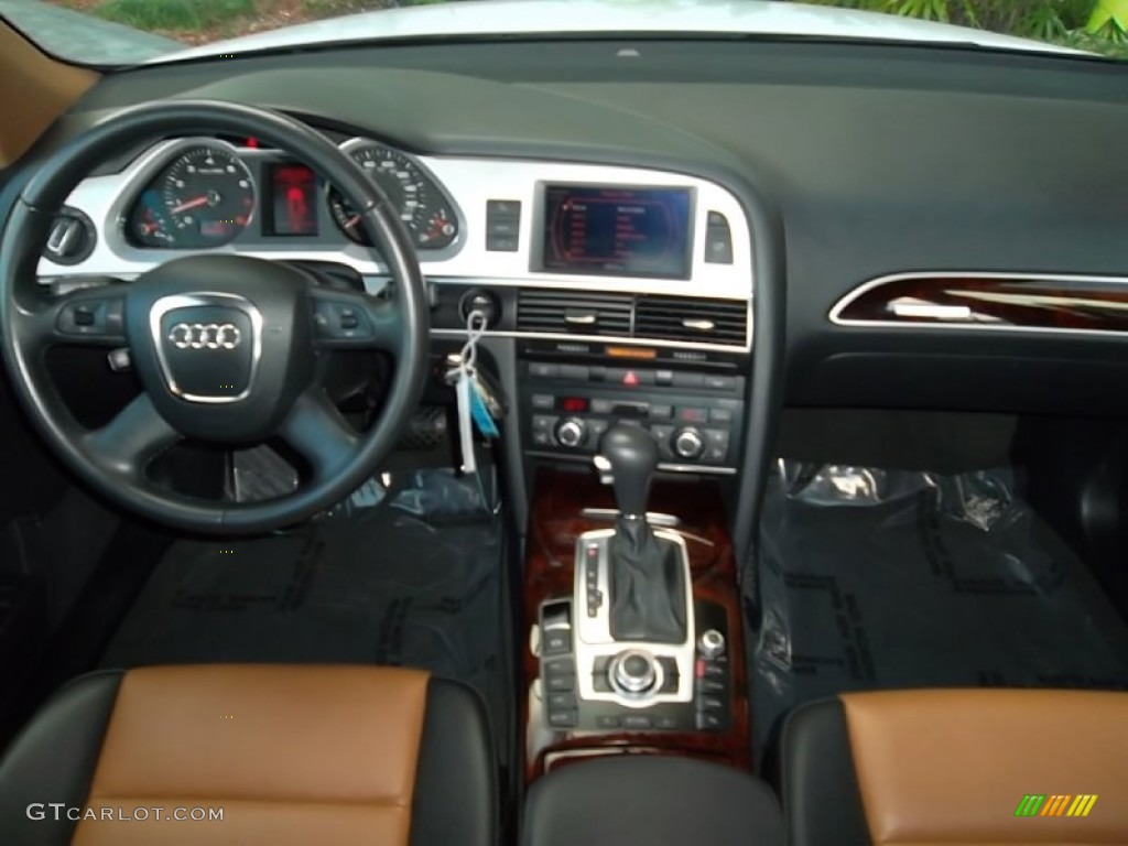 2009 Audi A6 3.0T quattro Sedan Amaretto/Black Dashboard Photo #57514654