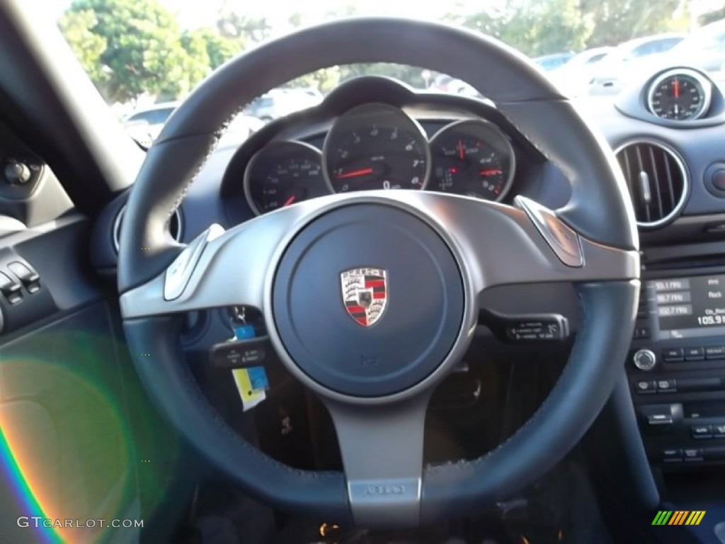 2010 Porsche Cayman Standard Cayman Model Ocean Blue Steering Wheel Photo #57515884