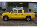 Solar Yellow - Dakota SLT Quad Cab 4x4 Photo No. 2