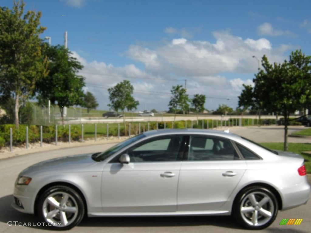 2012 A4 2.0T quattro Sedan - Ice Silver Metallic / Black photo #2