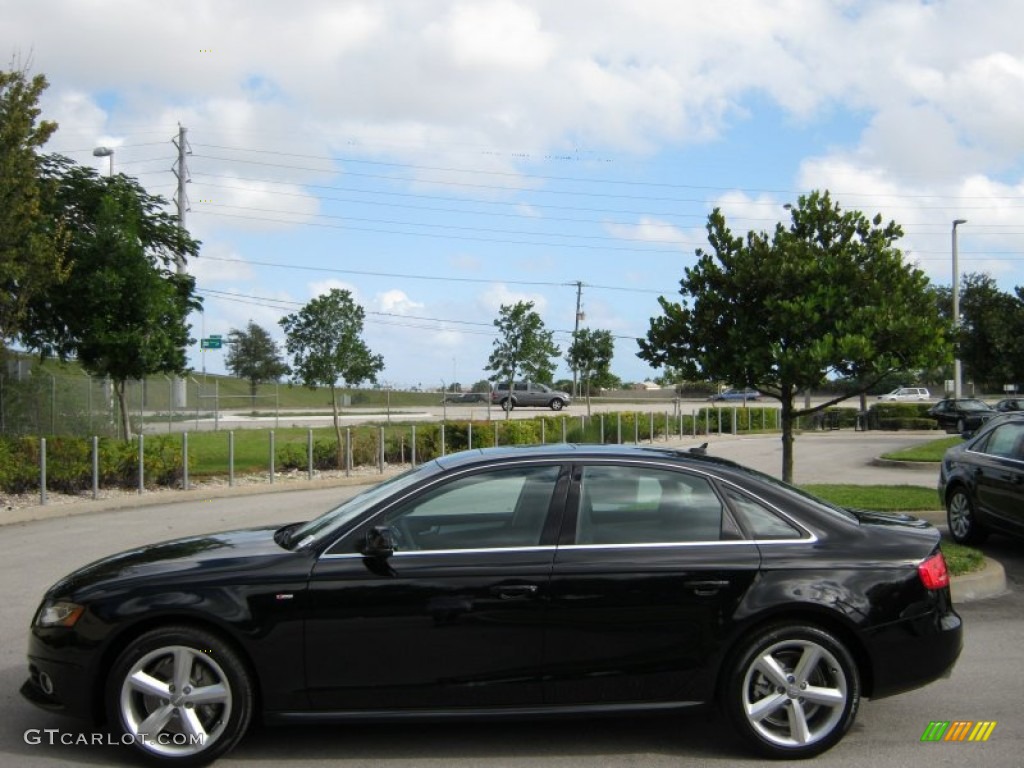 2012 A4 2.0T quattro Sedan - Brilliant Black / Black photo #2