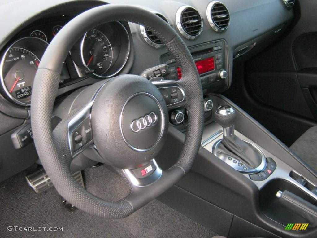 2012 Audi TT 2.0T quattro Roadster Black Steering Wheel Photo #57517708