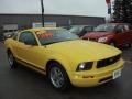 2005 Screaming Yellow Ford Mustang V6 Deluxe Coupe  photo #17
