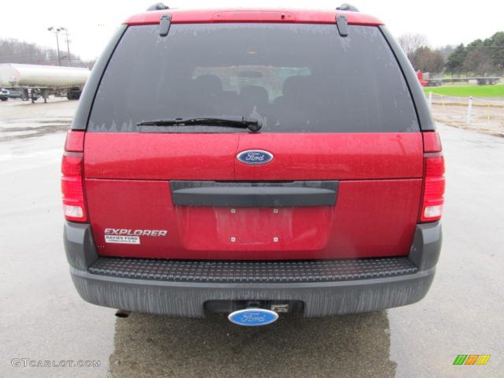 2004 Explorer XLS 4x4 - Redfire Metallic / Graphite photo #3