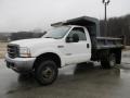 2003 Oxford White Ford F350 Super Duty XL Regular Cab 4x4 Dump Truck  photo #1