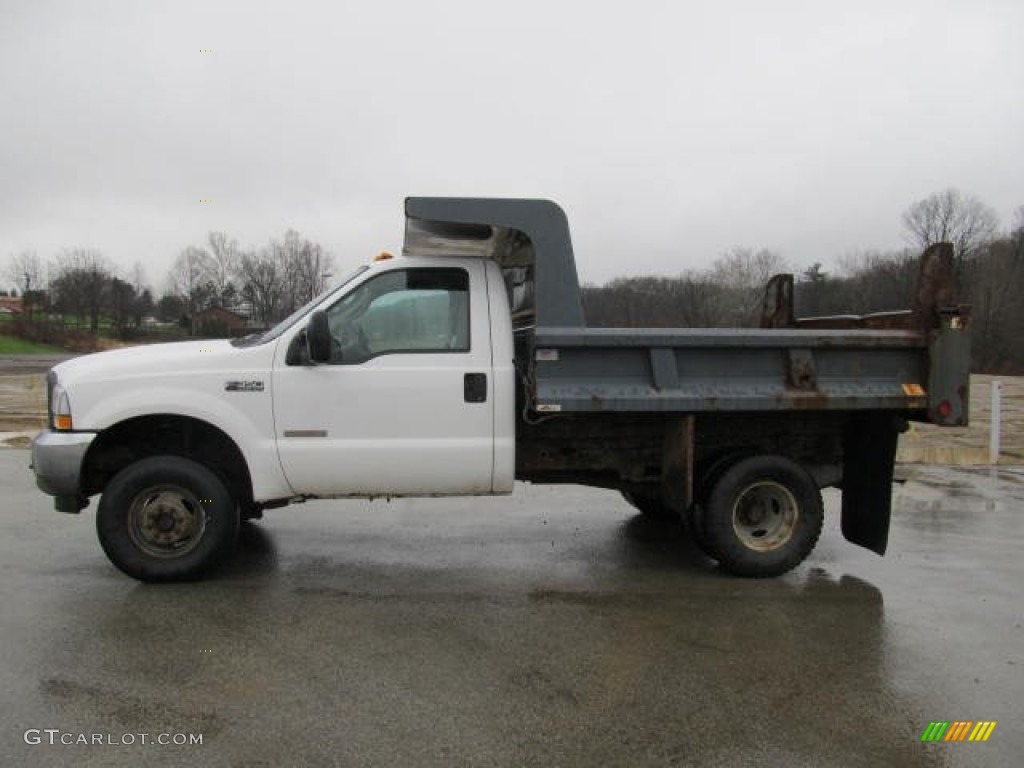 Oxford White 2003 Ford F350 Super Duty XL Regular Cab 4x4 Dump Truck Exterior Photo #57521623