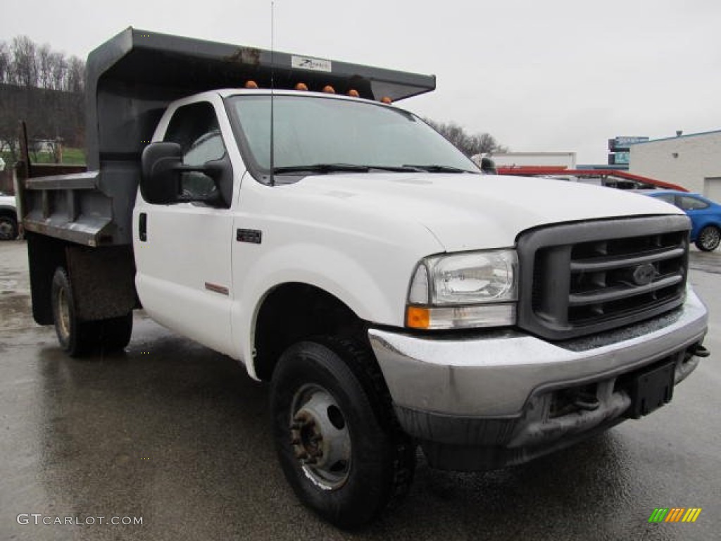 Oxford White 2003 Ford F350 Super Duty XL Regular Cab 4x4 Dump Truck Exterior Photo #57521650