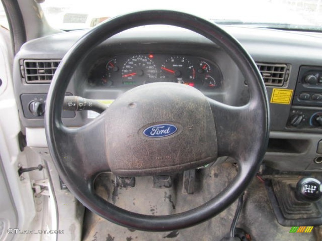 2003 Ford F350 Super Duty XL Regular Cab 4x4 Dump Truck Medium Flint Steering Wheel Photo #57521691