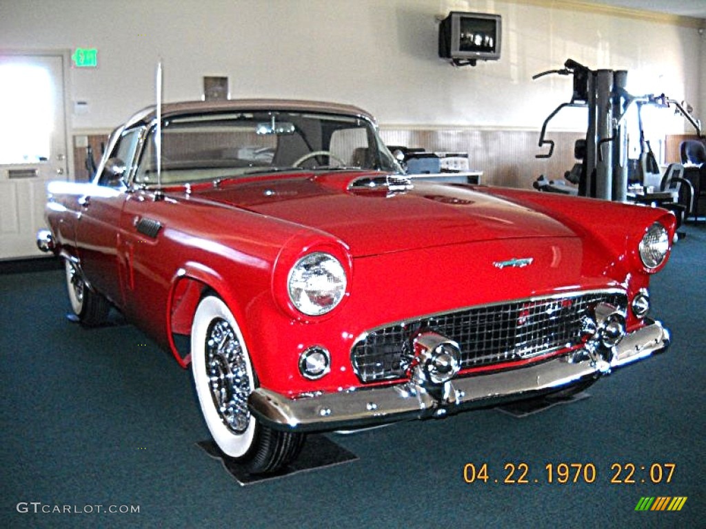 1956 Thunderbird Roadster - Fiesta Red / Tan/White photo #3