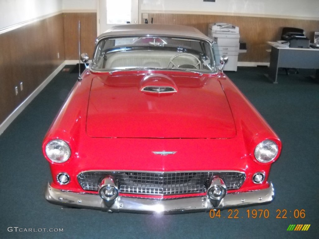 1956 Thunderbird Roadster - Fiesta Red / Tan/White photo #4