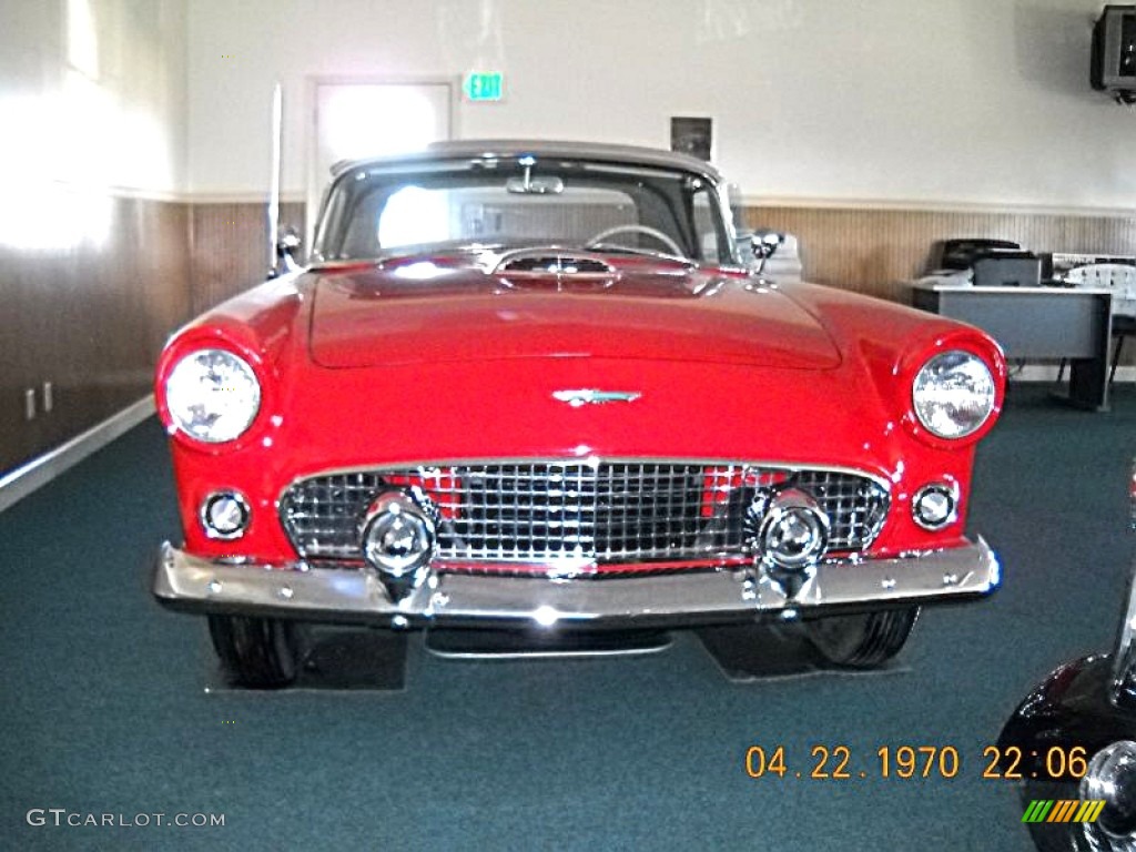 1956 Thunderbird Roadster - Fiesta Red / Tan/White photo #5