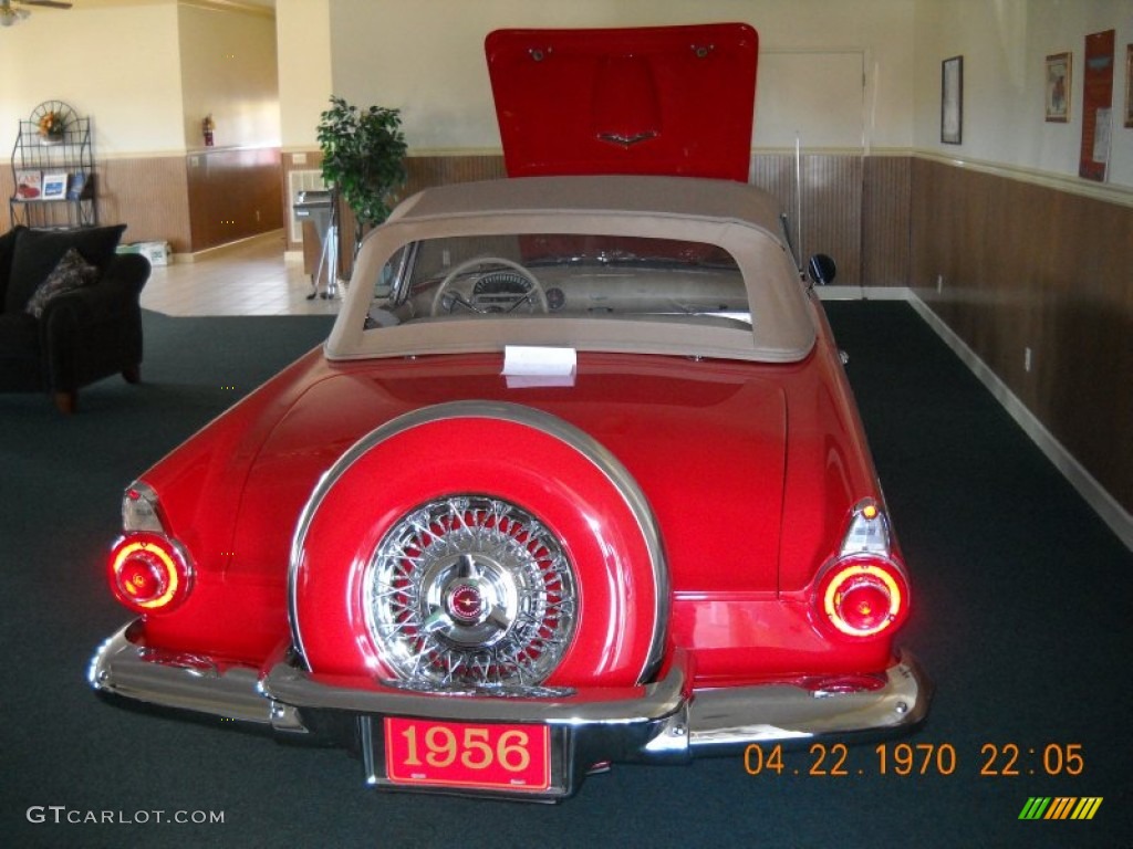 1956 Thunderbird Roadster - Fiesta Red / Tan/White photo #6