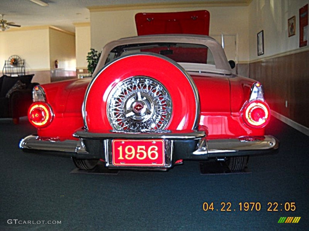 1956 Thunderbird Roadster - Fiesta Red / Tan/White photo #7