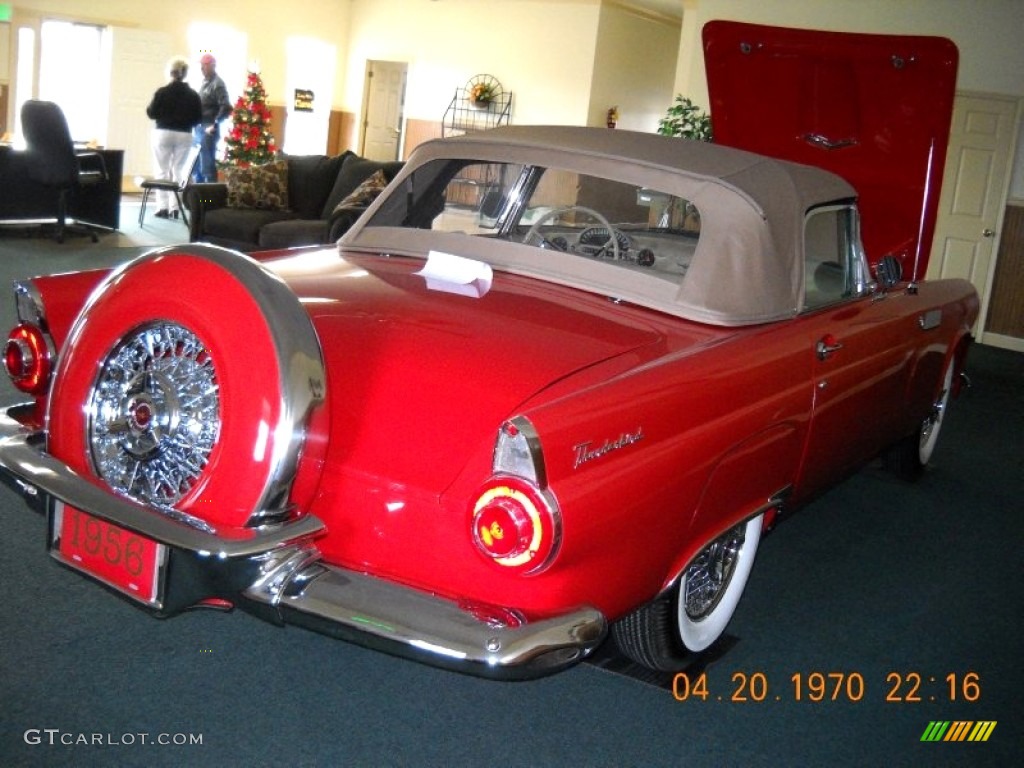 1956 Thunderbird Roadster - Fiesta Red / Tan/White photo #9