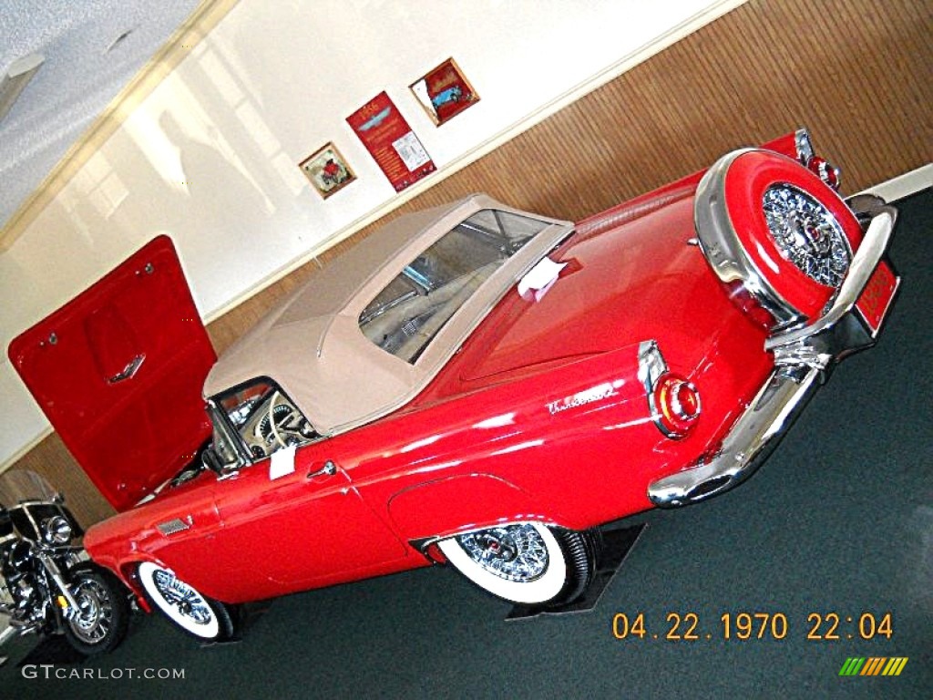 1956 Thunderbird Roadster - Fiesta Red / Tan/White photo #10