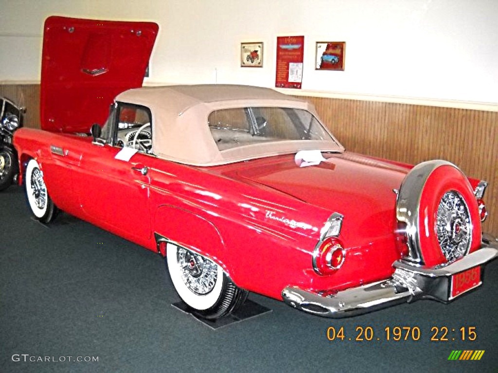 1956 Thunderbird Roadster - Fiesta Red / Tan/White photo #11