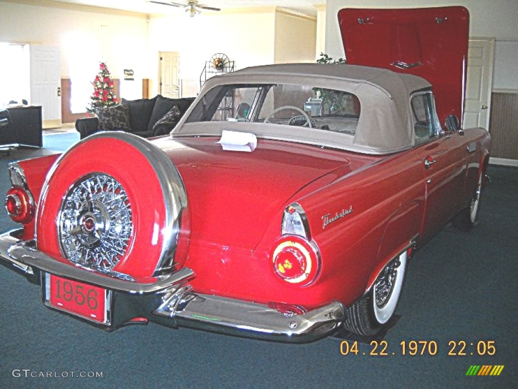 1956 Thunderbird Roadster - Fiesta Red / Tan/White photo #12