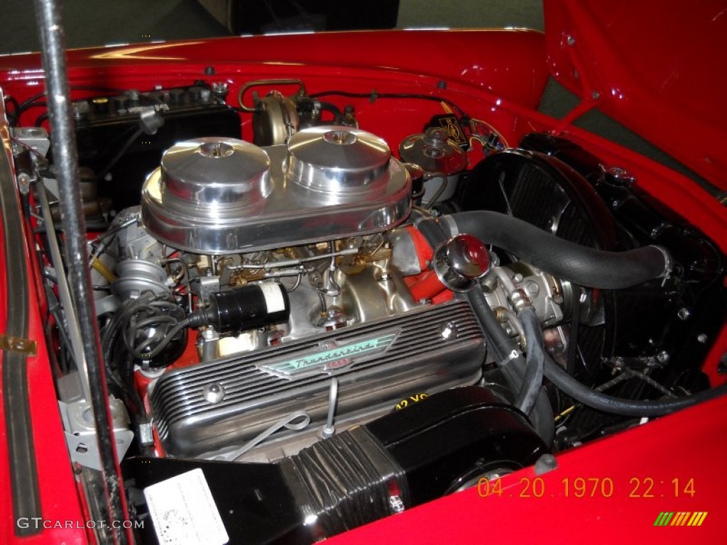 1956 Thunderbird Roadster - Fiesta Red / Tan/White photo #22