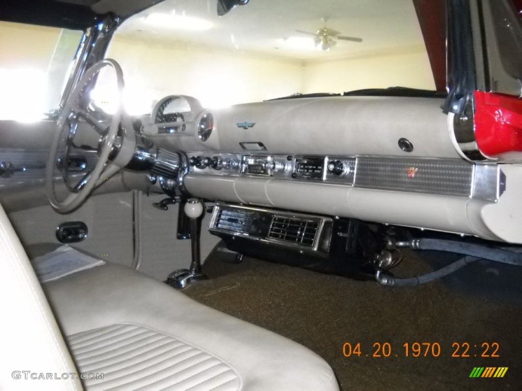 1956 Ford Thunderbird Roadster Tan/White Dashboard Photo #57522973