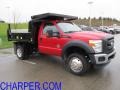 Vermillion Red - F550 Super Duty XL Regular Cab 4x4 Dump Truck Photo No. 1