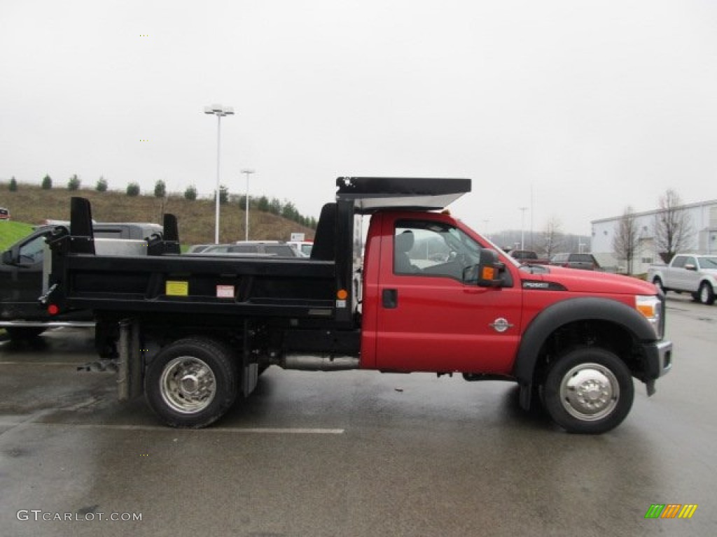 Vermillion Red 2011 Ford F550 Super Duty XL Regular Cab 4x4 Dump Truck Exterior Photo #57522985
