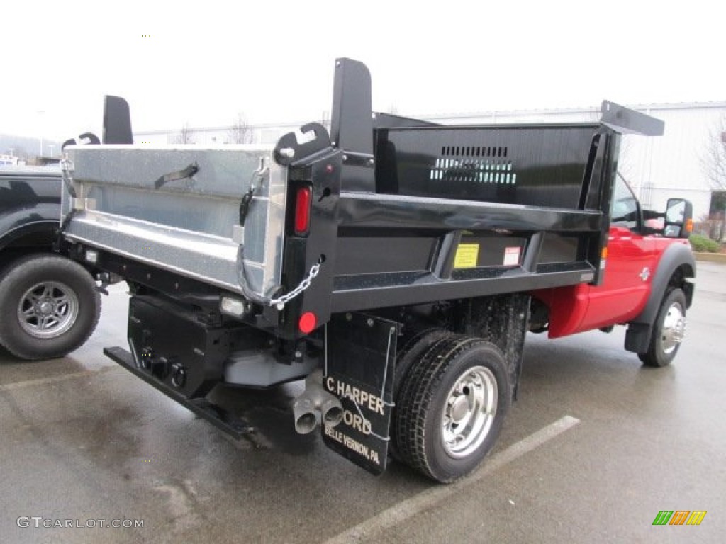 Vermillion Red 2011 Ford F550 Super Duty XL Regular Cab 4x4 Dump Truck Exterior Photo #57523069