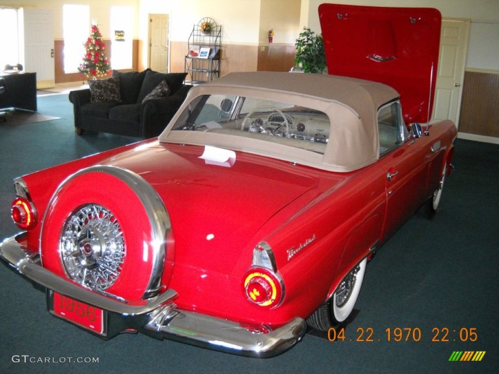 1956 Thunderbird Roadster - Fiesta Red / Tan/White photo #57