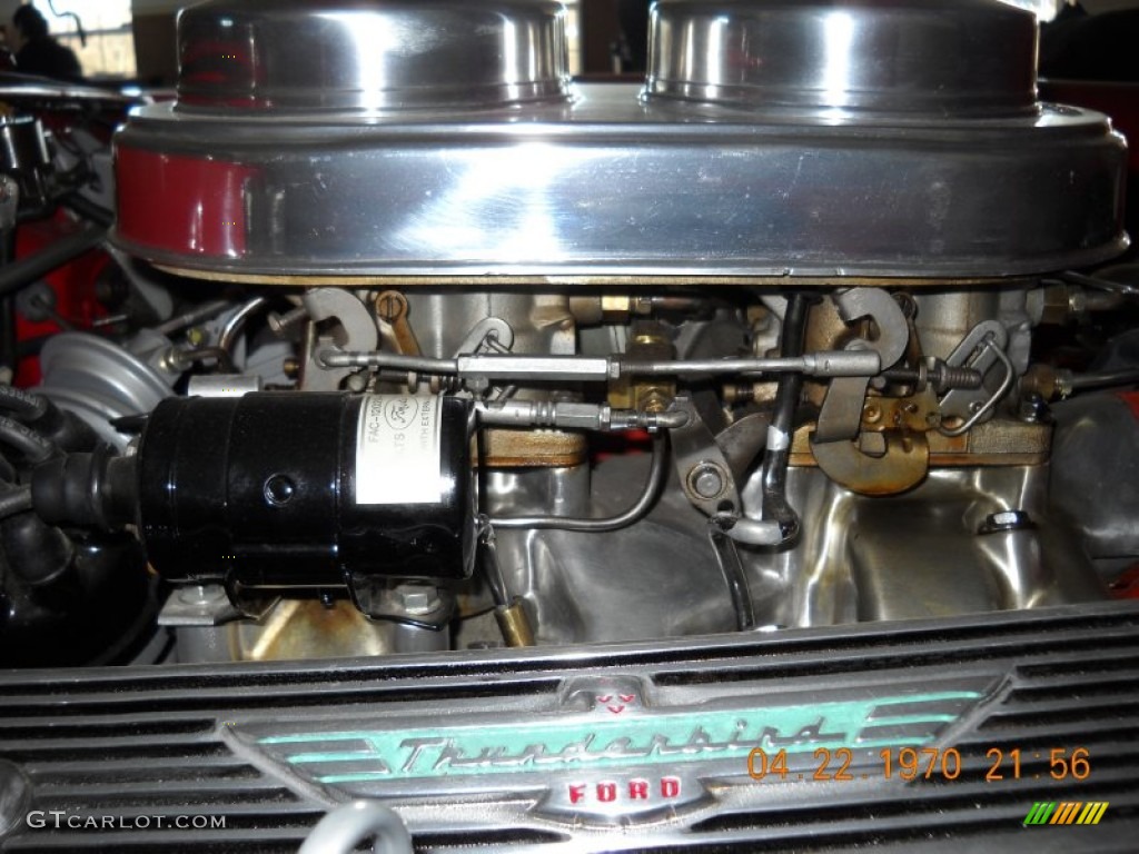 1956 Thunderbird Roadster - Fiesta Red / Tan/White photo #60