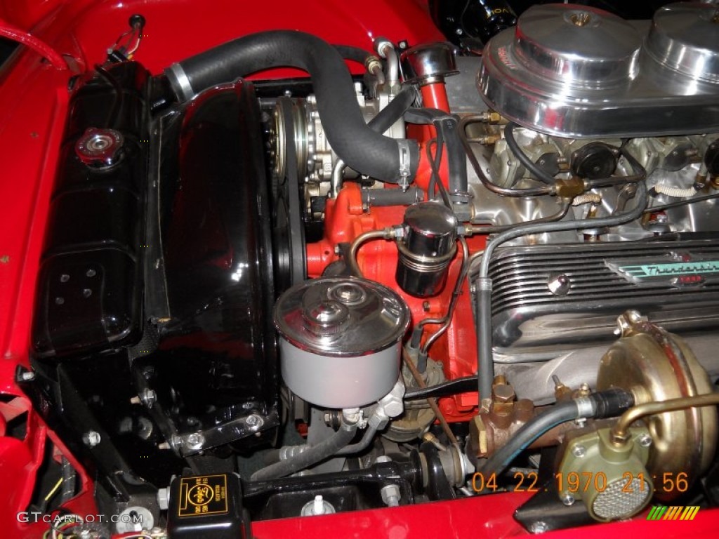1956 Thunderbird Roadster - Fiesta Red / Tan/White photo #71