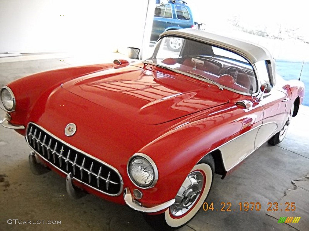 1956 Corvette Convertible - Venetian Red / Red photo #2