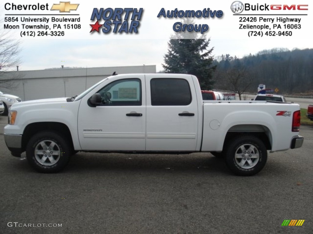 2012 Sierra 1500 SLE Crew Cab 4x4 - Summit White / Ebony photo #1