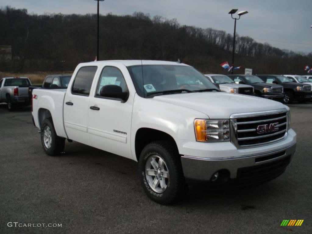 2012 Sierra 1500 SLE Crew Cab 4x4 - Summit White / Ebony photo #4
