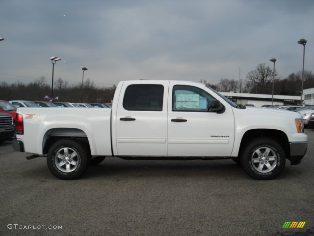 2012 Sierra 1500 SLE Crew Cab 4x4 - Summit White / Ebony photo #5