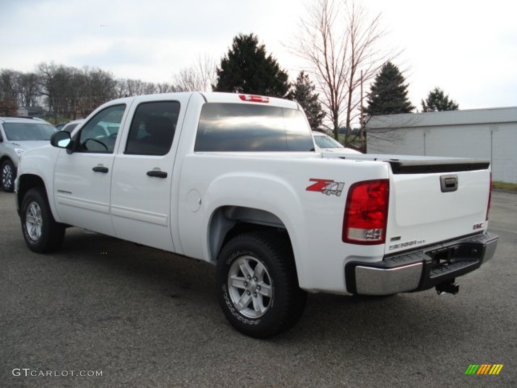 2012 Sierra 1500 SLE Crew Cab 4x4 - Summit White / Ebony photo #8