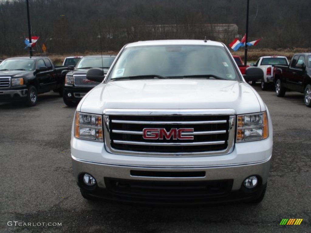 2012 Sierra 1500 SLE Crew Cab 4x4 - Summit White / Ebony photo #3