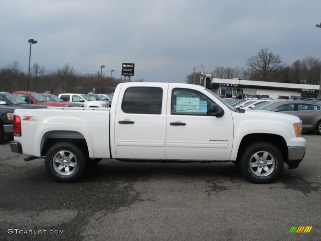 2012 Sierra 1500 SLE Crew Cab 4x4 - Summit White / Ebony photo #5