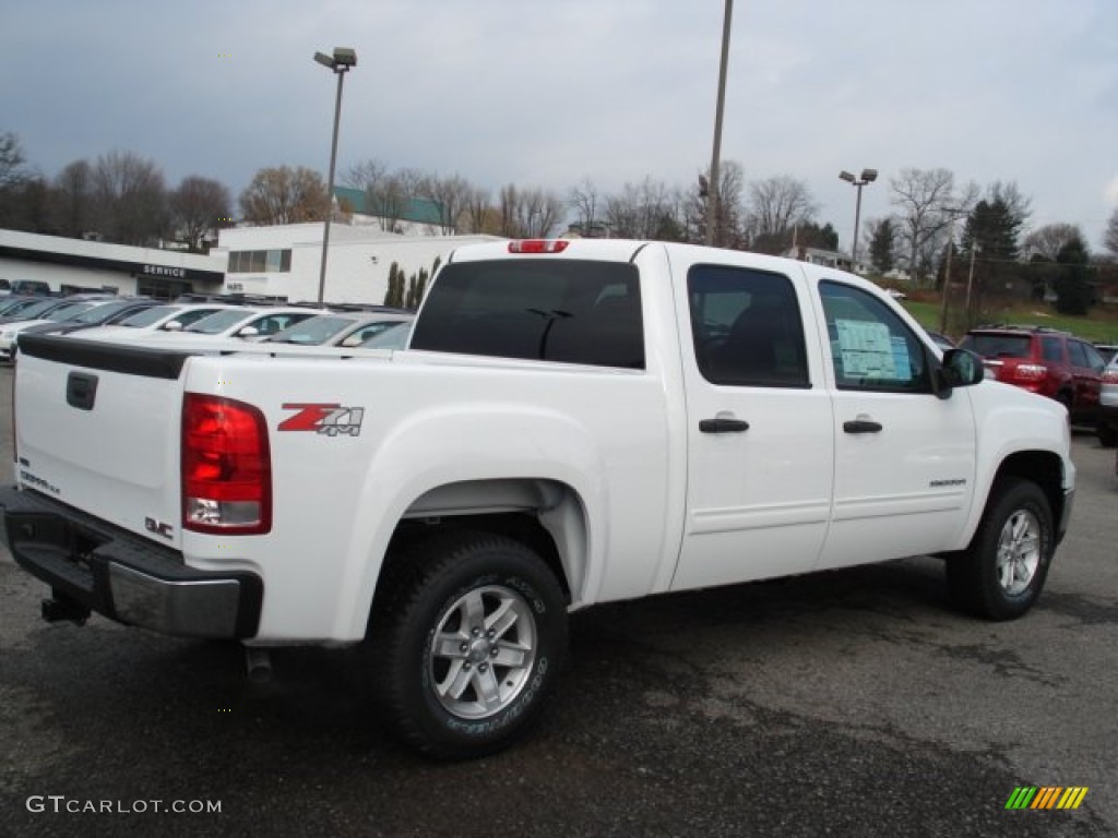 2012 Sierra 1500 SLE Crew Cab 4x4 - Summit White / Ebony photo #6