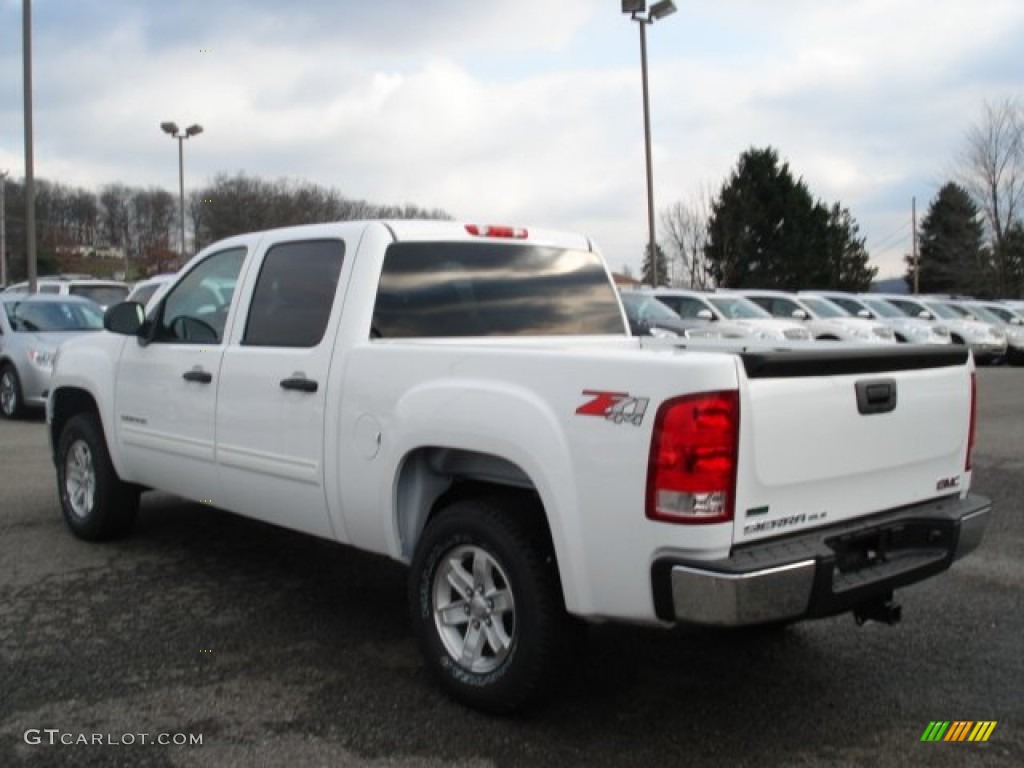 2012 Sierra 1500 SLE Crew Cab 4x4 - Summit White / Ebony photo #8