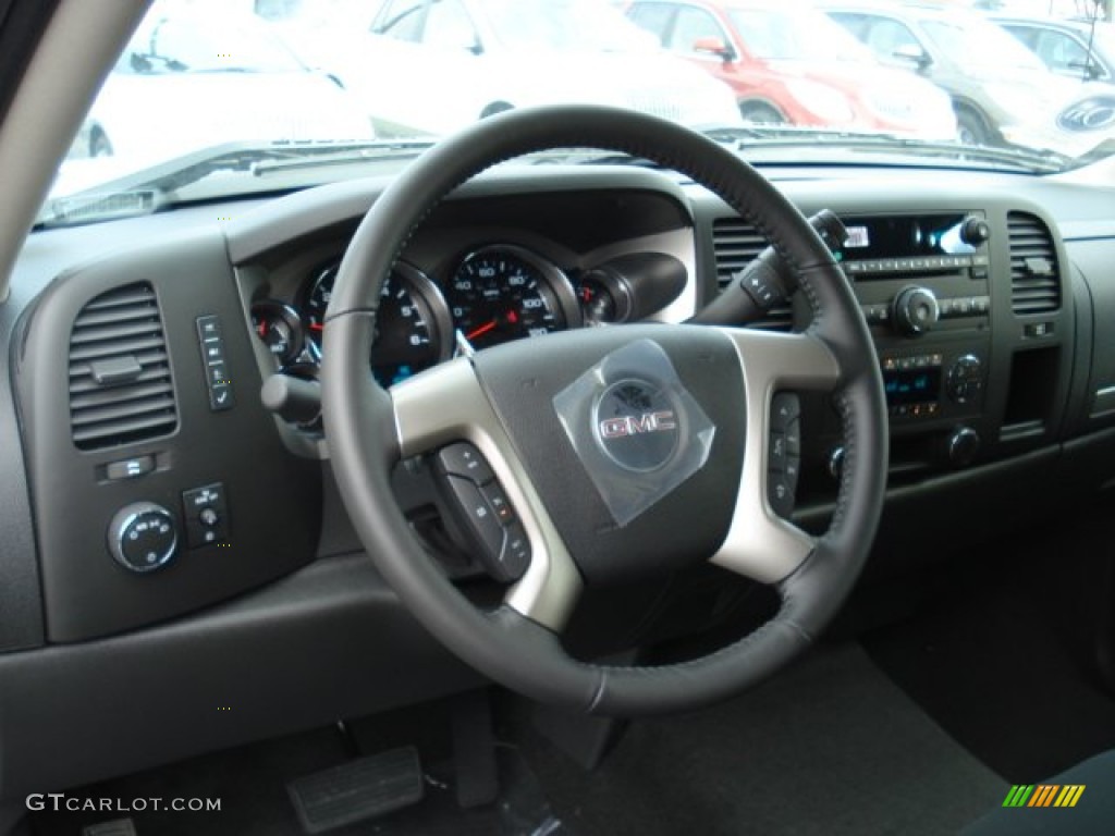 2012 Sierra 1500 SLE Crew Cab 4x4 - Summit White / Ebony photo #10