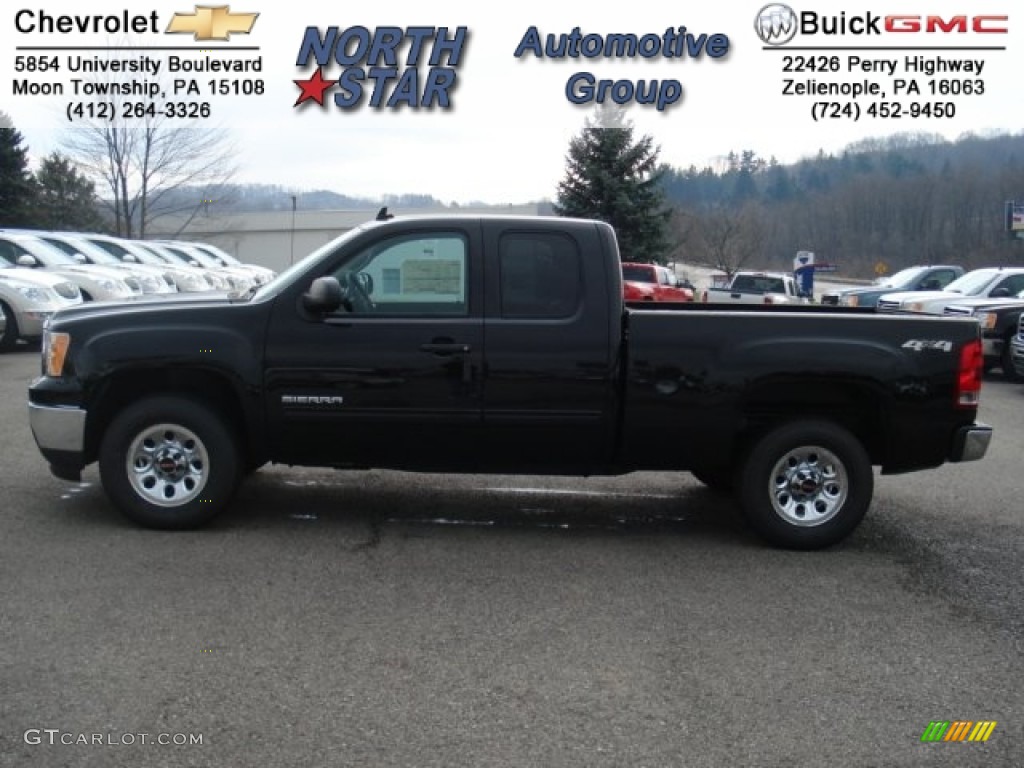 2012 Sierra 1500 SL Extended Cab 4x4 - Onyx Black / Dark Titanium photo #1