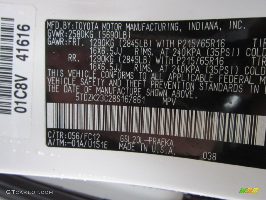 2008 Toyota Sienna LE 056 Photo #57527236