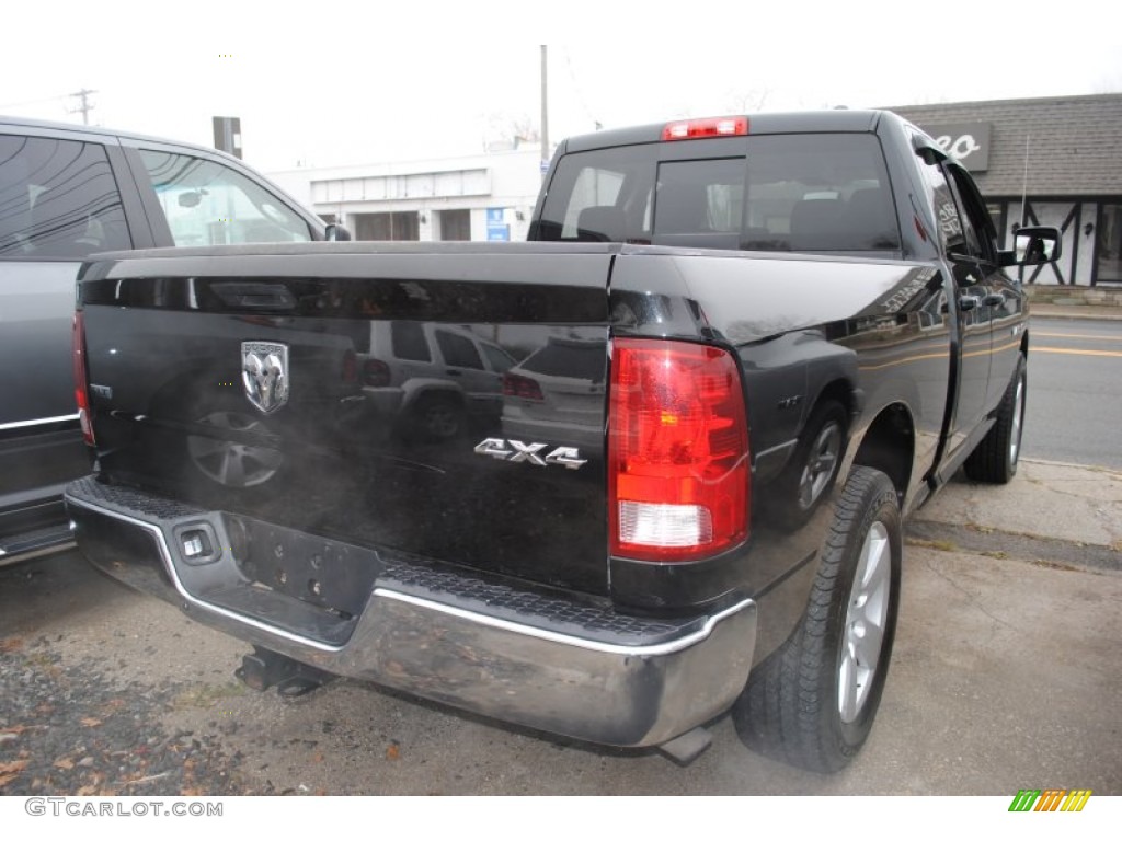 2009 Ram 1500 SLT Quad Cab 4x4 - Brilliant Black Crystal Pearl / Dark Slate/Medium Graystone photo #2