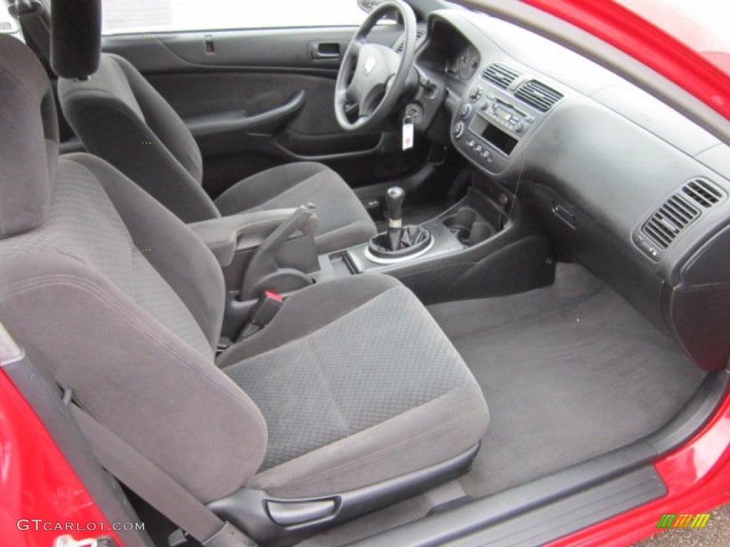 Black Interior 2005 Honda Civic Value Package Coupe Photo #57528145