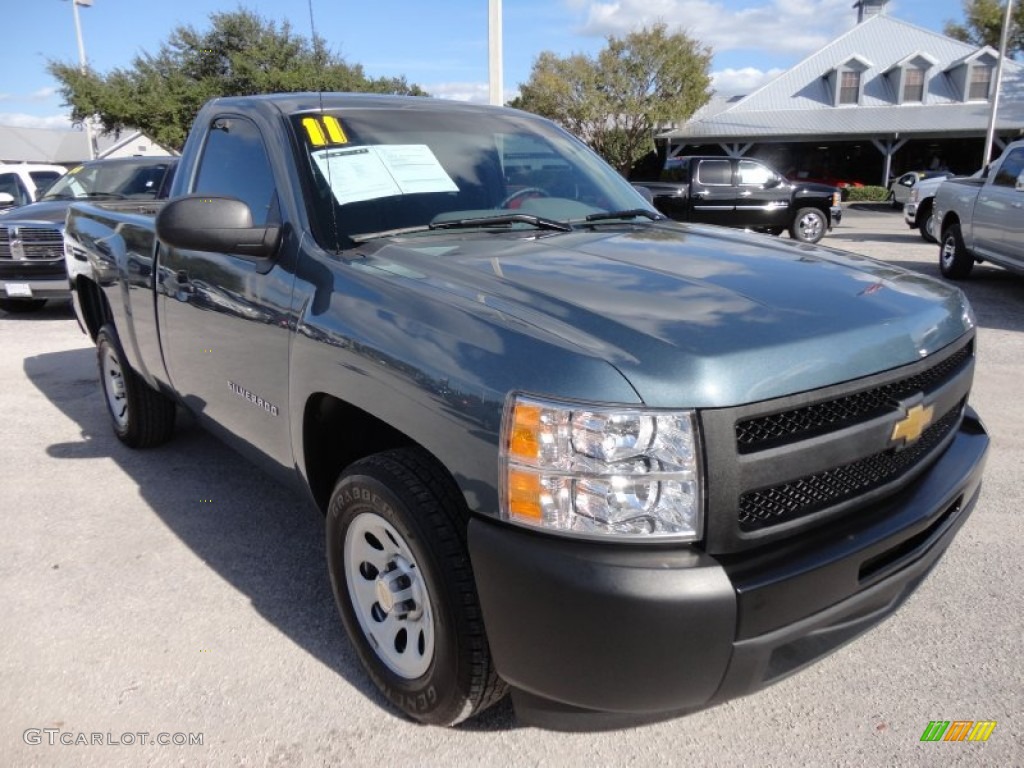 Blue Granite Metallic 2011 Chevrolet Silverado 1500 Regular Cab Exterior Photo #57529180