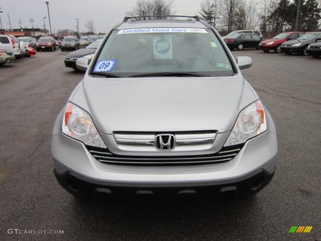 2009 CR-V EX-L 4WD - Alabaster Silver Metallic / Black photo #2