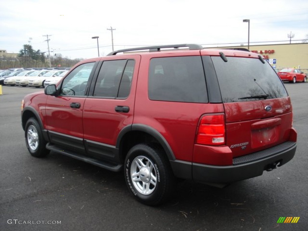 2003 Explorer XLT 4x4 - Redfire Metallic / Medium Parchment Beige photo #4