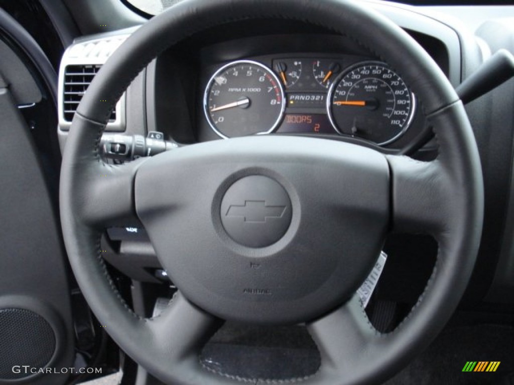 2012 Chevrolet Colorado LT Crew Cab 4x4 Ebony Steering Wheel Photo #57531617