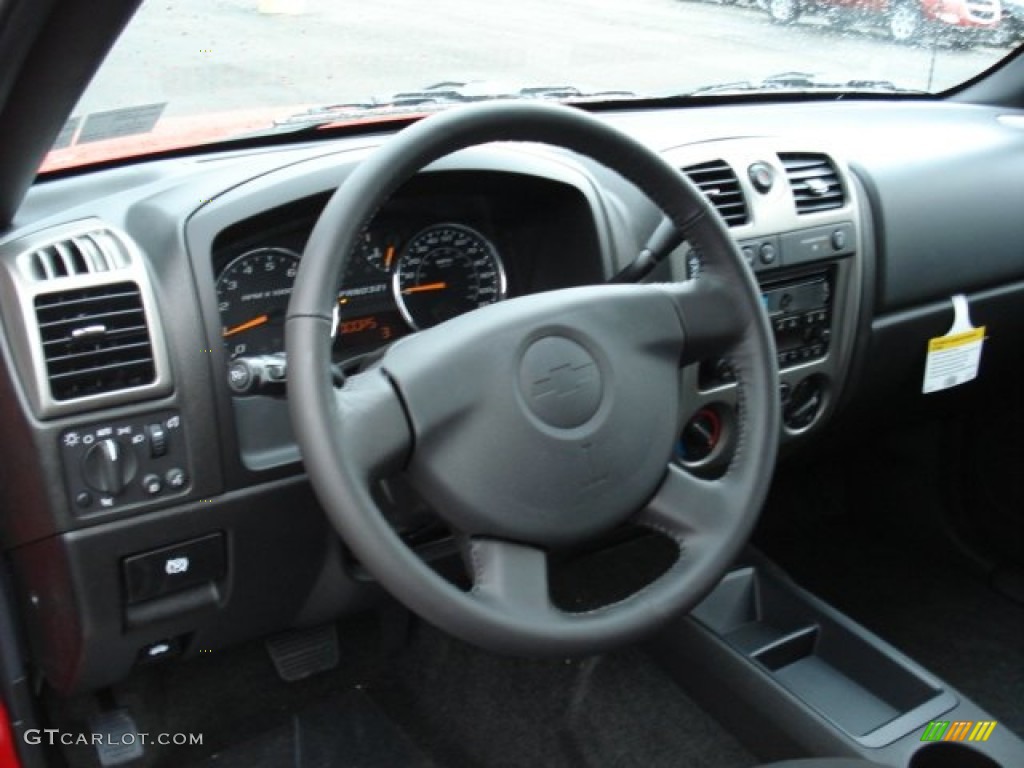 2012 Chevrolet Colorado LT Crew Cab 4x4 Ebony Steering Wheel Photo #57531691